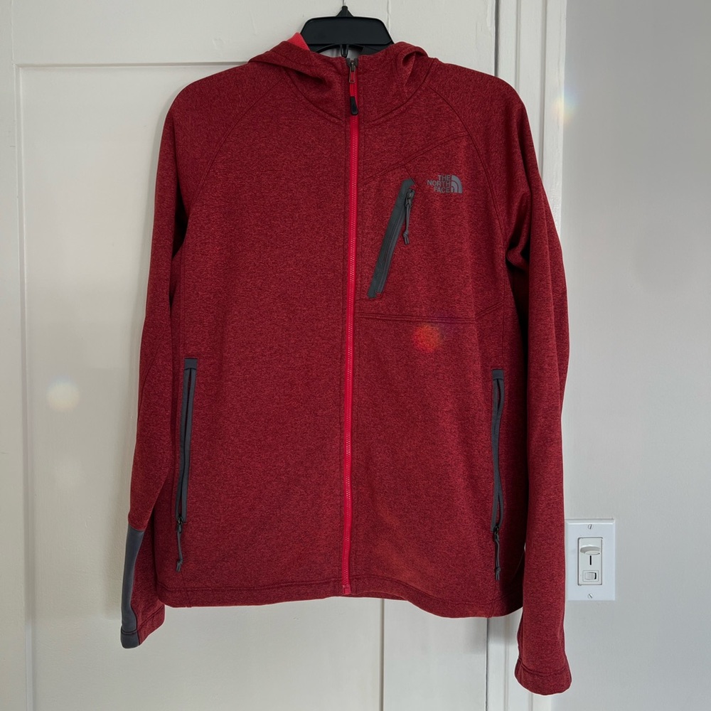 The North Face Red Zip-Up Hoodie, Size M